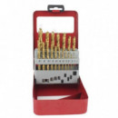 Juego de 19 Brocas de Titanio HSS para Metal Mader