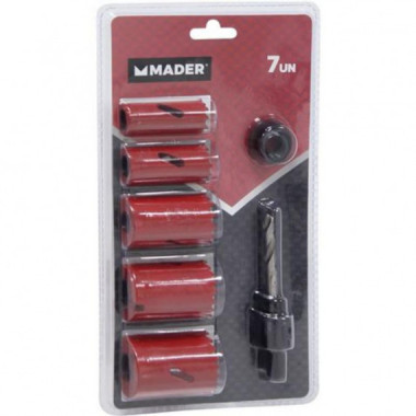 Juego de 7 Coronas Bimetal Mader para Metal, PVC y Madera (19-35 mm)