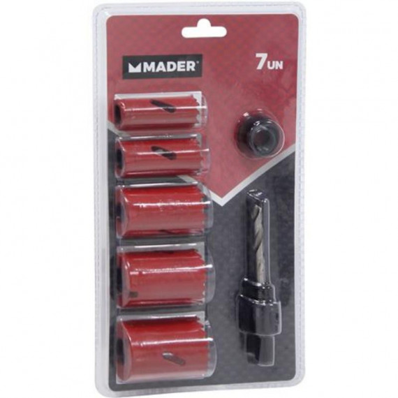Juego de 7 Coronas Bimetal Mader para Metal, PVC y Madera (19-35 mm)