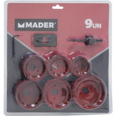 Juego de 9 Coronas de Acero al Carbono Mader para M&uacute;ltiples Materiales