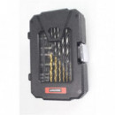 Juego de Brocas Mixtas y Puntas Mader con Escariador, Vasos y Adaptador Magnético