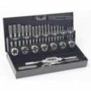 Juego de Machos y Cojinetes Mader de 32 Piezas con Caja Metálica