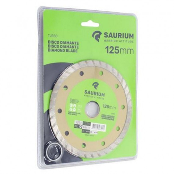 Disco Diamante Segmentado Turbo Saurium 125mm para Amoladora