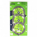 Pack de 3 Discos de Corte de Madera Saurium 185mm para Sierra Circular