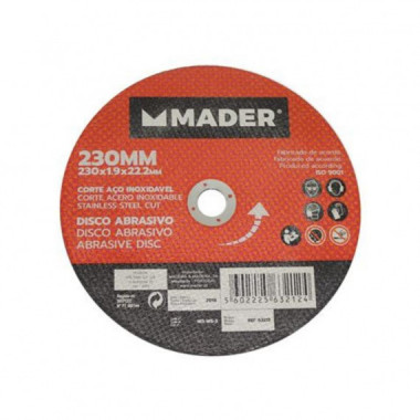 Disco Abrasivo de Corte para Inoxidable Mader 230 mm