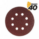 Pack de 10 Lijas de 125mm Grano 40 para Lijadora Blim BL0150