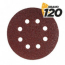 Pack de 10 Lijas Circulares Blim 150mm Grano 120 para Lijadora BL0136