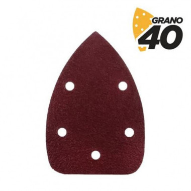 Pack 10 Lijas Triangulares de Grano 40 con Velcro para Lijadora Blim BL0124
