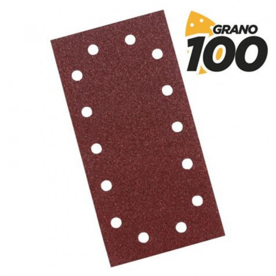 Pack 10 Lijas Rectangulares Grano 100 para Lijadoras Blim BL0123 y BL0422