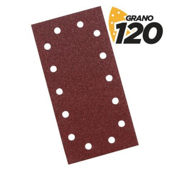 Pack de 10 Lijas Rectangulares Blim Grano 120 para Lijadoras BL0123 y BL0422