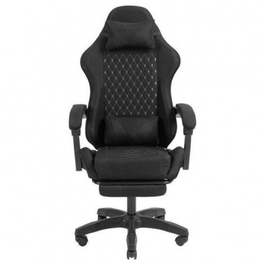 Silla Gaming Mars Gaming MGC-X Fabric Ergon&oacute;mica con Reposapi&eacute;s, Tela Negra