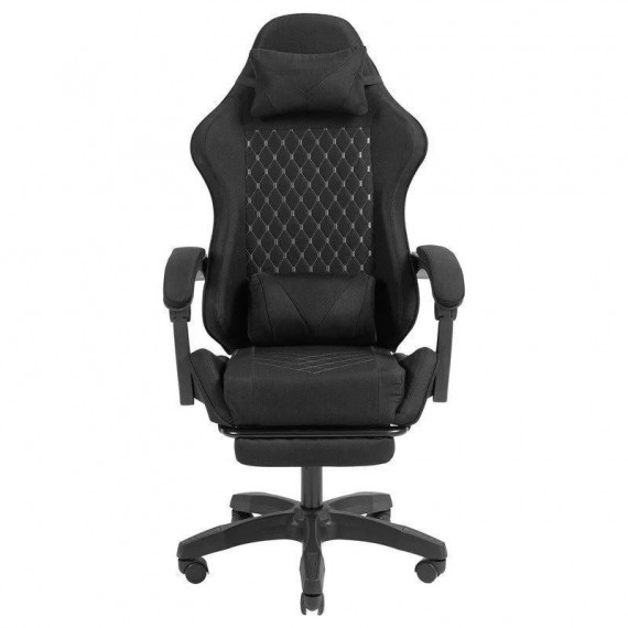 Silla Gaming Mars Gaming MGC-X Fabric Ergonómica con Reposapiés, Tela Negra