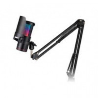 Micrófono Profesional MARS GAMING Argb Adc 192KHZ Brazo Mecánico Ajustable 3.5MM USB Negro (mmicsc)