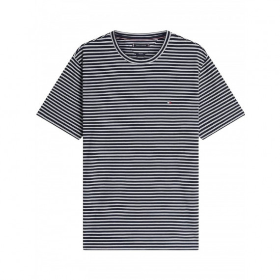 TOMMY HILFIGER - ESS SEASONAL REG FIT STRIPE TEE - 0A4 - F|MW0MW40923/0A4