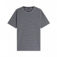 TOMMY HILFIGER - ESS SEASONAL REG FIT STRIPE TEE - 0A4 - F|MW0MW40923/0A4