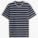 TOMMY HILFIGER - ESS REG FIT STRIPE POCKET TEE - 0A5 - F|MW0MW41378/0A5
