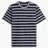 TOMMY HILFIGER - ESS REG FIT STRIPE POCKET TEE - 0A5 - F|MW0MW41378/0A5