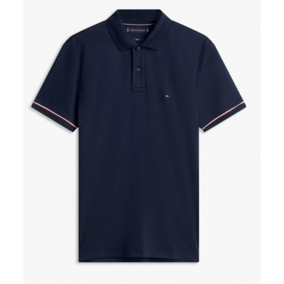 TOMMY HILFIGER - LIQUID COTTON RWB CUFF SLIM POLO - DW5 - F|MW0MW41612/DW5