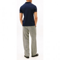 TOMMY HILFIGER - LIQUID COTTON RWB CUFF SLIM POLO - DW5 - F|MW0MW41612/DW5