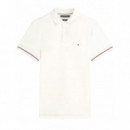 TOMMY HILFIGER - LIQUID COTTON RWB CUFF SLIM POLO - YBL - F|MW0MW41612/YBL