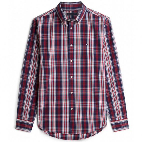 TOMMY HILFIGER - FLEX POPLIN MEDIUM CHECK SHIRT - 0MS - F|MW0MW41712/0MS