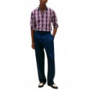 TOMMY HILFIGER - FLEX POPLIN MEDIUM CHECK SHIRT - 0MS - F|MW0MW41712/0MS