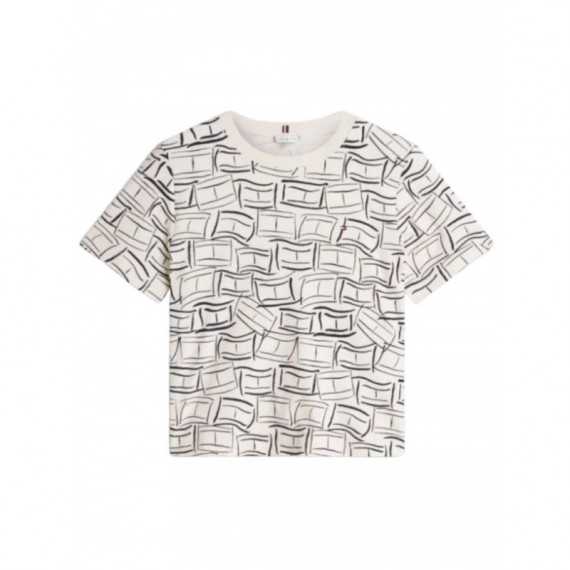 TOMMY HILFIGER - BOXY INTERLOCK SS C-NK TEE - 0K4 - F|WW0WW49646/0K4