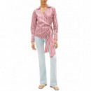 TOMMY HILFIGER - POPLIN KNOT BLOUSE WITH LS - 0AA - F|WW0WW49650/0AA