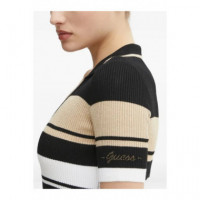 Vestidos Evie Striped Polo Dress  GUESS