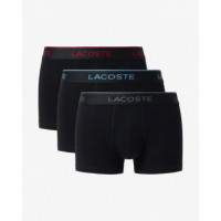 Boxer  Noir/bordeaux-abysse-lauz  LACOSTE