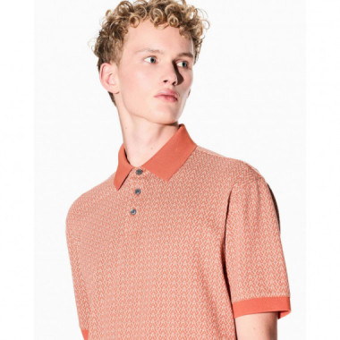 POLO SHIRT ORANGE RUST AX ALLOV  AF10366