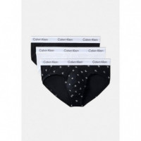 Hip Brief 3PK Black/diamond Logo Black/c  CALVIN KLEIN