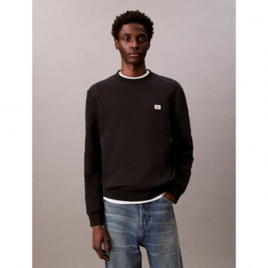 LS EU 350TERRY BADGE CN SWTSHRT BLACK