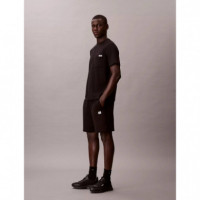 Eu 350TERRY Badge Short Black  CALVIN KLEIN