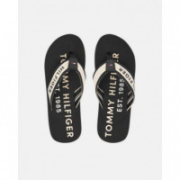 SPORTY HILFIGER BEACH SANDAL BLACK