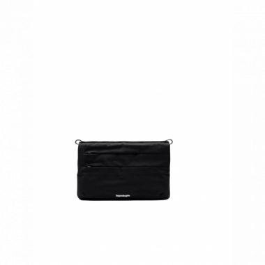 Bolsos Bolso TOPOLOGIE Flat Sacoche Small - Black Tech Sateen