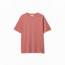 Camisetas Hombre Camiseta MERZ B SCHWANEN de Algodón Pima Suave Corte Relajado Rosewood