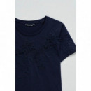 Salsa Jeans camisetas mujer Camiseta SALSA Lace Flowers Embroidery