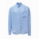 Salsa Jeans Blusas y Camisas Blusa SALSA Oversize de Lino Azul