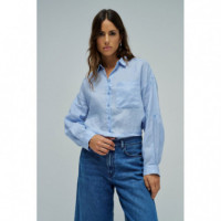 SALSA JEANS Blusas y Camisas Blusa Salsa Oversize de Lino Azul