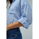 Salsa Jeans Blusas y Camisas Blusa SALSA Oversize de Lino Azul