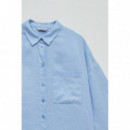 Salsa Jeans Blusas y Camisas Blusa SALSA Oversize de Lino Azul