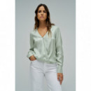 Blusas y Camisas Blusa SALSA JEANS Satinada Verde