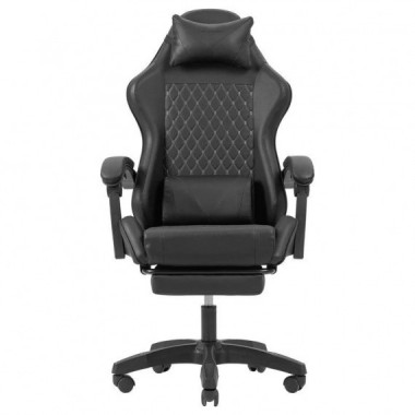Silla Gaming MARS GAMING Mgc-x Ergonomico Reposapies Cuero Pu Black
