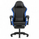 Silla Gaming MARS GAMING Mgc-x Ergonomico Reposapies Cuero Pu Blue/black