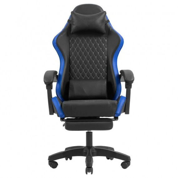 Silla Gaming MARS GAMING Mgc-x Ergonomico Reposapies Cuero Pu Blue/black