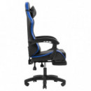 Silla Gaming MARS GAMING Mgc-x Ergonomico Reposapies Cuero Pu Blue/black