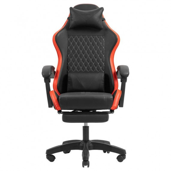 Silla Gaming MARS GAMING Mgc-x Ergonomico Reposapies Cuero Pu Red/black
