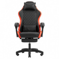 Silla Gaming MARS GAMING Mgc-x Ergonomico Reposapies Cuero Pu Red/black