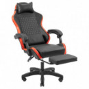 Silla Gaming MARS GAMING Mgc-x Ergonomico Reposapies Cuero Pu Red/black